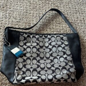 Black and Gray coach bag